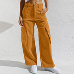 Adjustable Straight Fit Cargo Pants