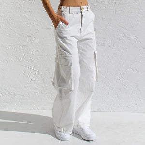 Adjustable Straight Fit Cargo Pants