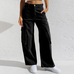 Adjustable Straight Fit Cargo Pants