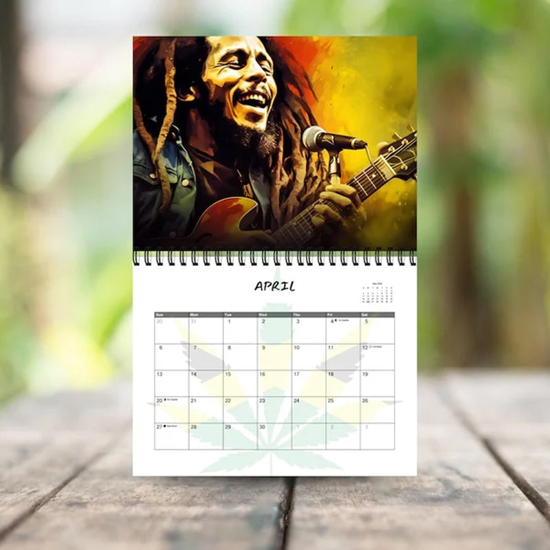 Bob Marley 2025 Wall Calendar 12 Month Calendar 