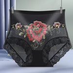 High Waist Lace Embroidered Panties