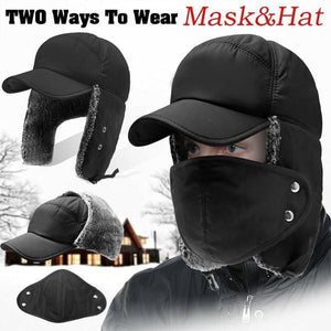 Unisex windproof & warm & ear protection & face protection hat