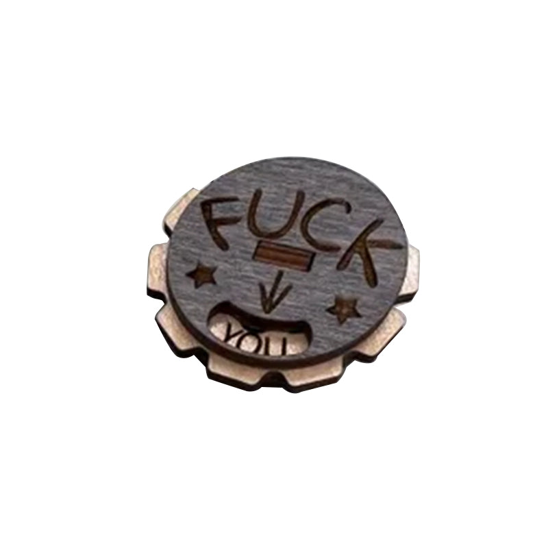 F*ck everything Wooden Dial Pin