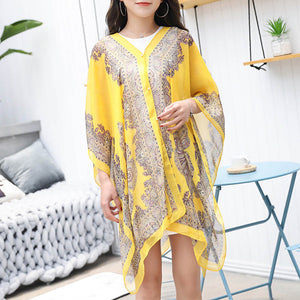 Versatile Sun Protection Chiffon Shawl