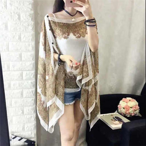 Versatile Sun Protection Chiffon Shawl