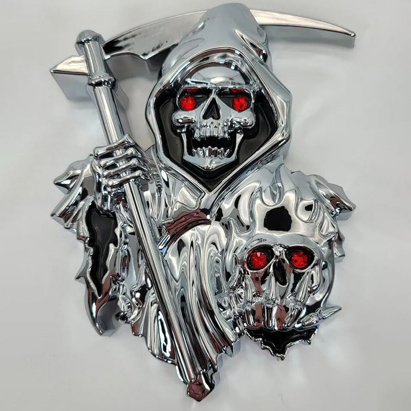 Grim Reaper 3D Peel and Stick Car Decal Emblem