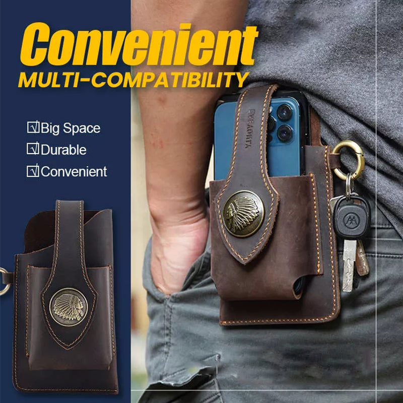 Multifunctional Leather Mobile Phone Bag