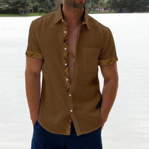 Men's Casual Plaid Collar Button Shirt