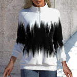 Long-sleeve Sweatshirt with Half Turtleneck