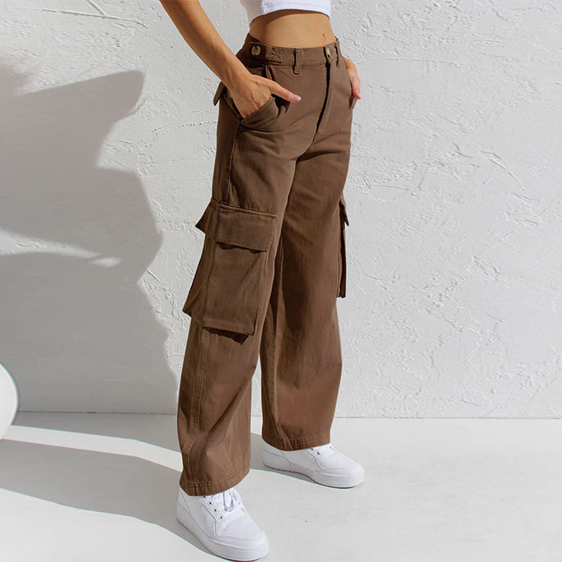 Adjustable Straight Fit Cargo Pants