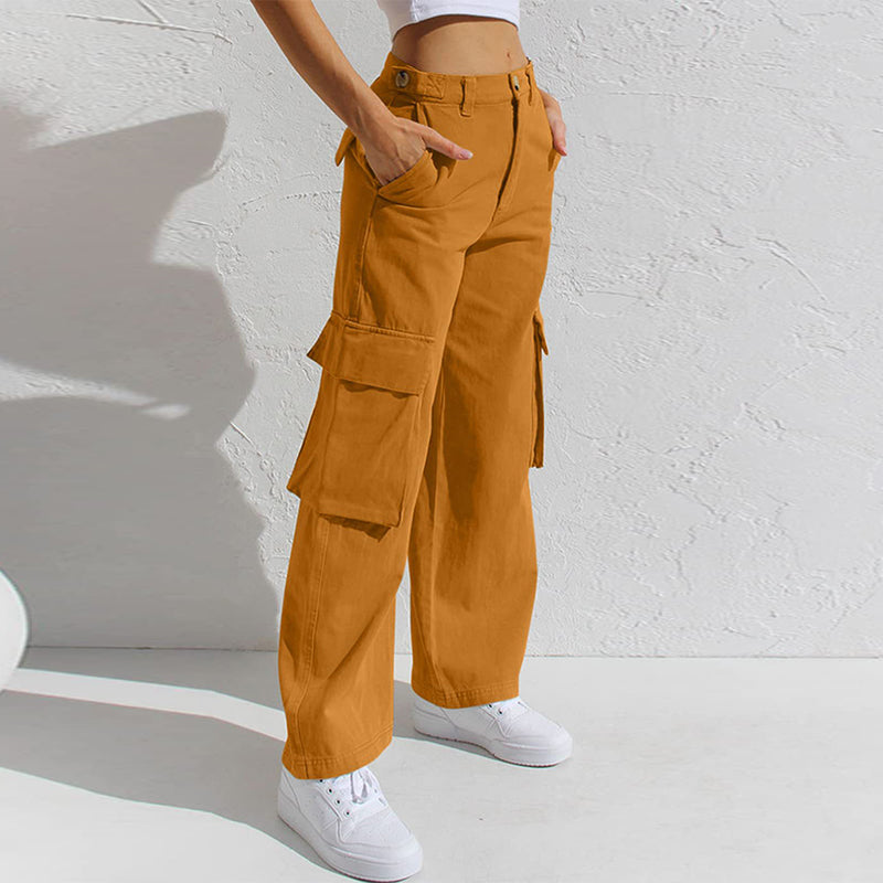 Adjustable Straight Fit Cargo Pants