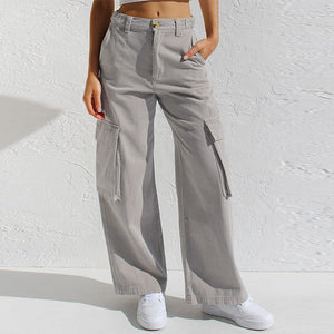 Adjustable Straight Fit Cargo Pants