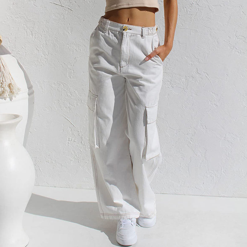 Adjustable Straight Fit Cargo Pants