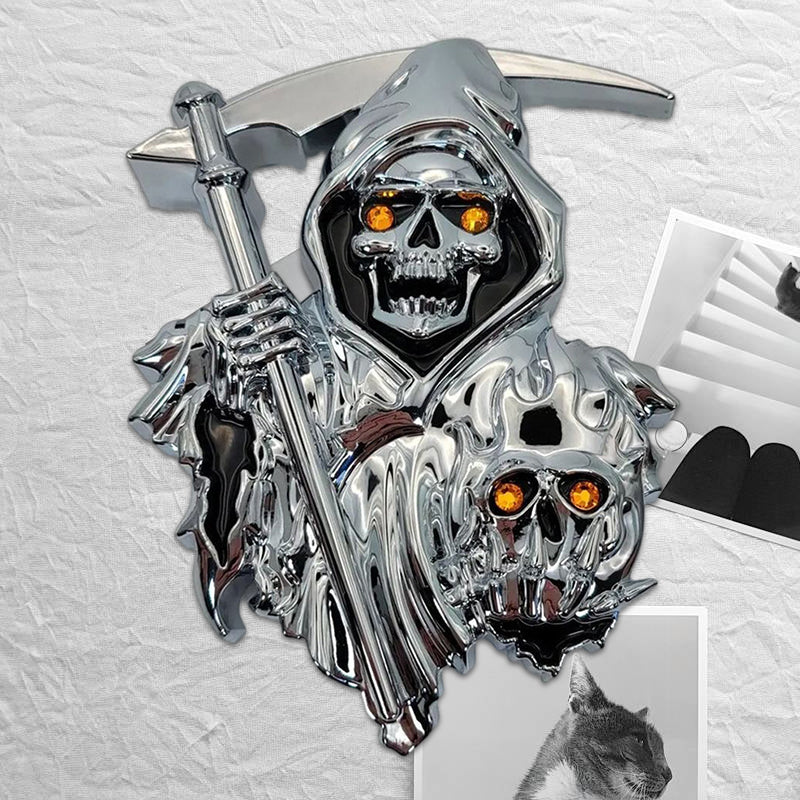 Grim Reaper 3D Peel and Stick Car Decal Emblem