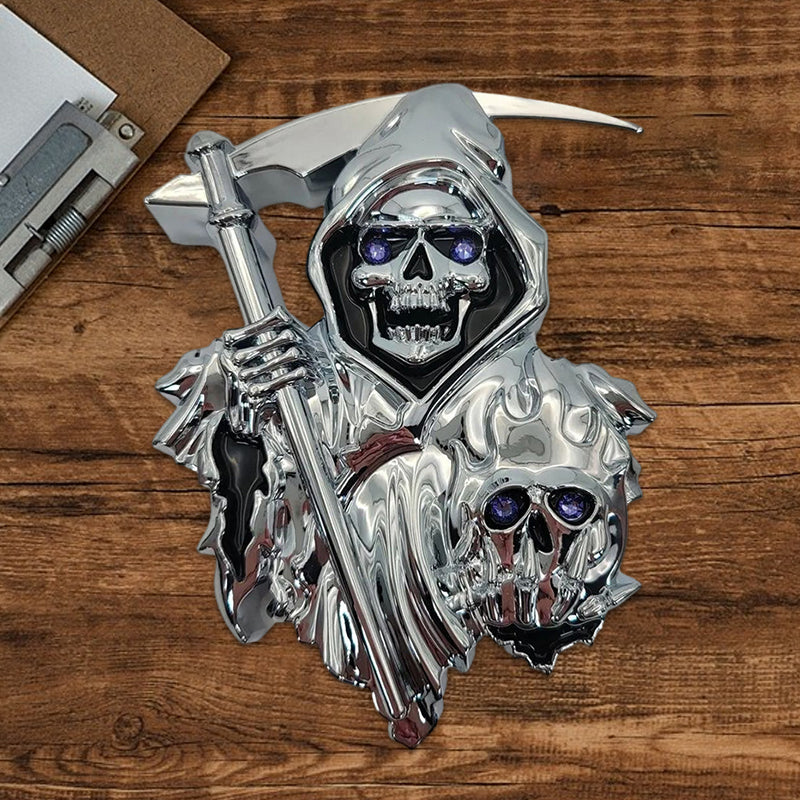 Grim Reaper 3D Peel and Stick Car Decal Emblem