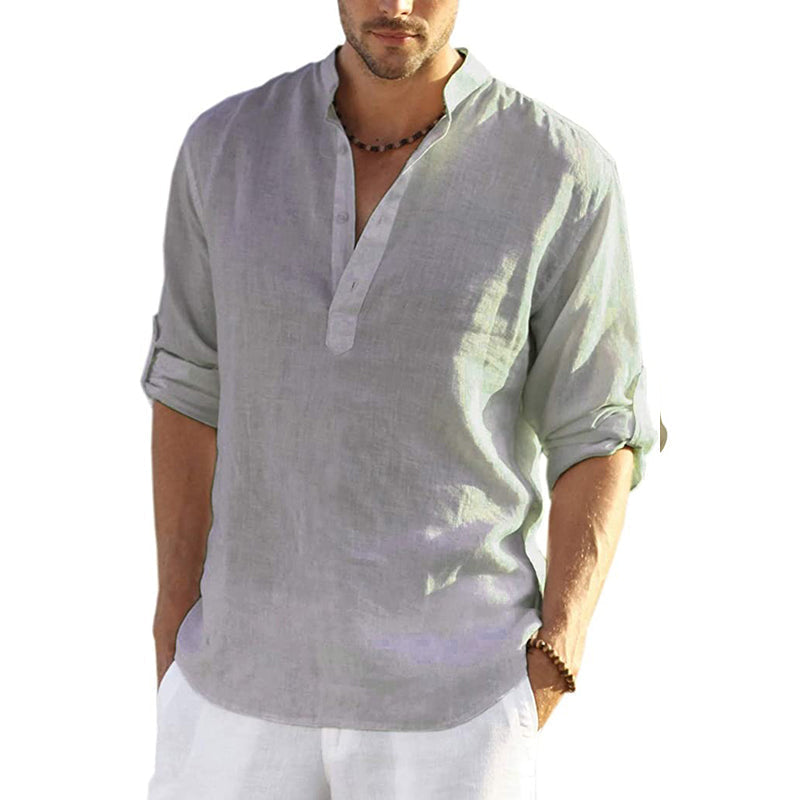 Men's Cotton Linen Hippie Casual T-Shirt