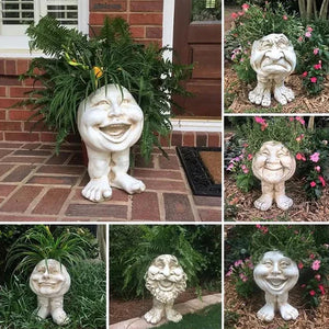 Mugglys Face Statue Planter