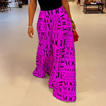 Casual Street Mid Waist Full Length Wide Leg Pants