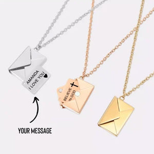 Mother's Day Gift-Custom Love Letter Envelope Necklace