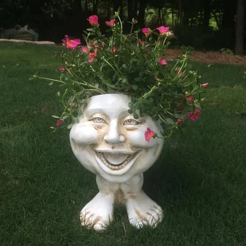 Mugglys Face Statue Planter