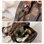 Fashion Retro Bear Badge Print Leather Handbags