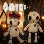 Stuffed Voodoo Doll Sewing Template Set