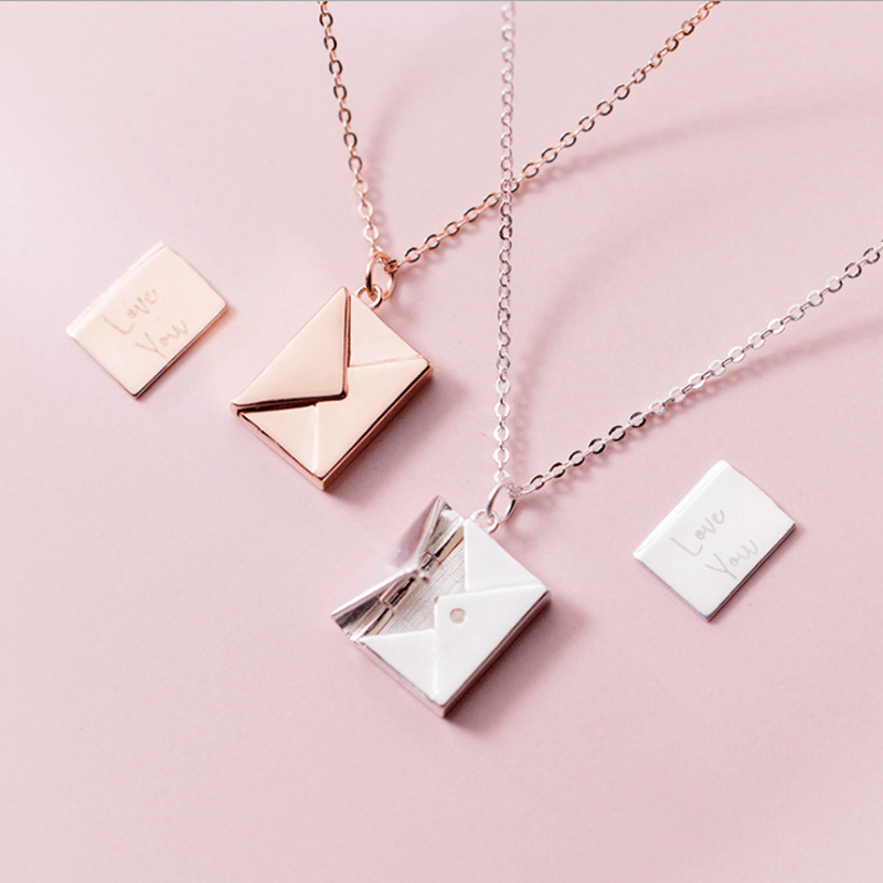 Mother's Day Gift-Custom Love Letter Envelope Necklace