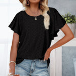 T-Shirt With Ruffle Sleeves