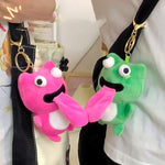 Cute Plush Animal Keychain Sticking out Tongue Frog