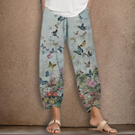 Women's Butterfly Print Trousers