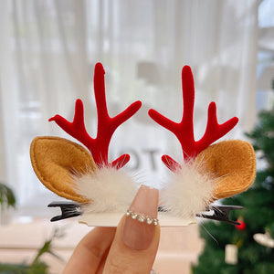 Reindeer Antlers Xmas Hair Clip