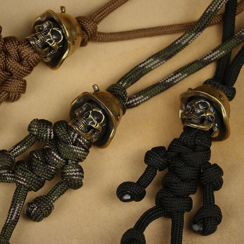 Skeleton Soldier Paracord Keychain