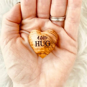 Pocket Hug Wooden Heart Token