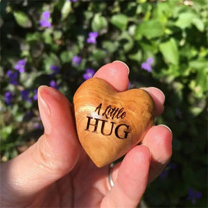 Pocket Hug Wooden Heart Token