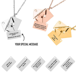 Mother's Day Gift-Custom Love Letter Envelope Necklace