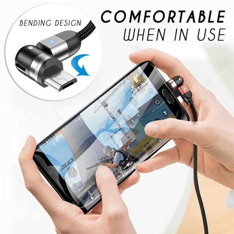 360 degree three-in-one magnetic charging cable