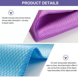 Fish Scale Microfiber Polishing Cleaning Cloth 5 Pcs