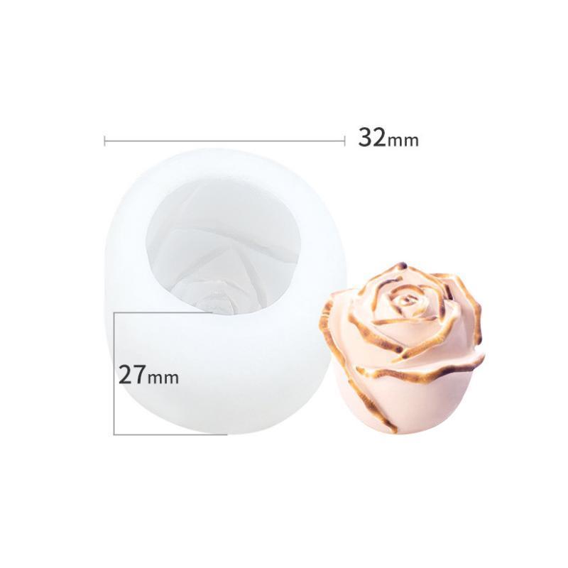 3D Silicone Rose Shape Ice Cube Mold