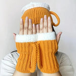 Funny 3D Beer Mug Knitted Glove Gift