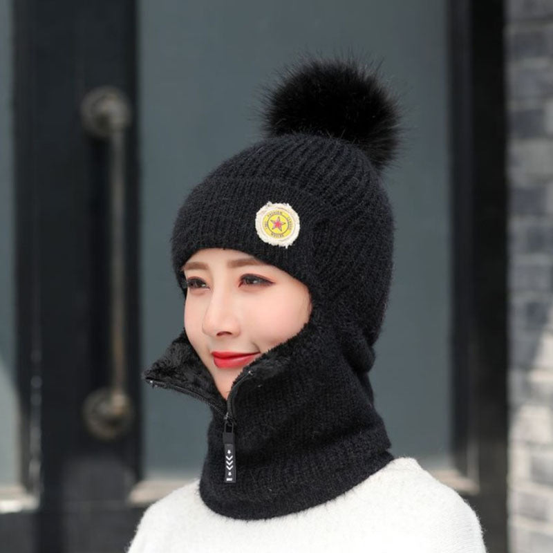 Women Cute Winter Hat Scarf Set