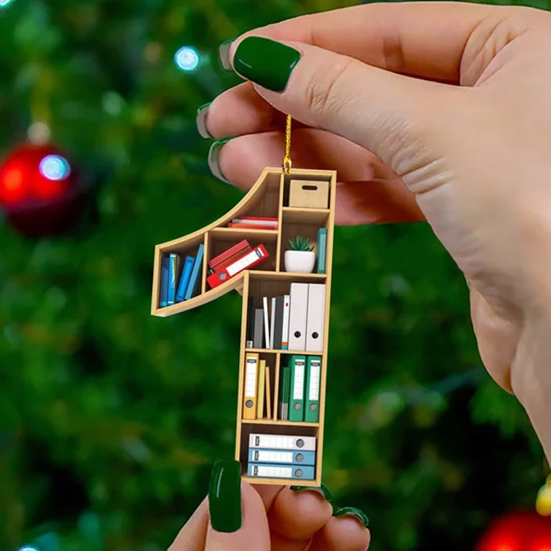 Book Lovers Christmas Ornament