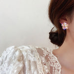 Blooming Crystal Flower Earrings