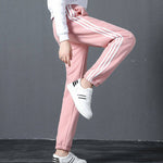 Women Warm Fleece Cotton Round Neck Solid Joggers Sweatpants