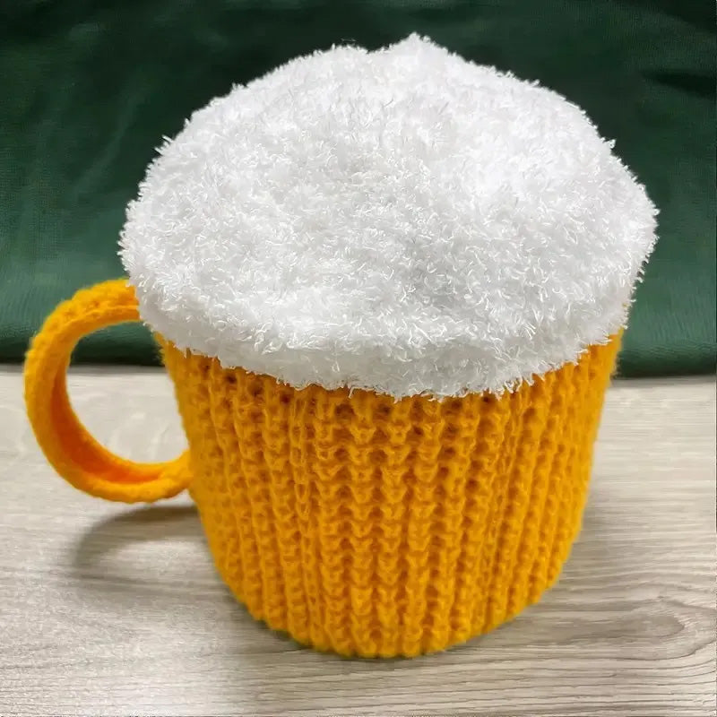 Funny 3D Beer Mug Knitted Glove Gift