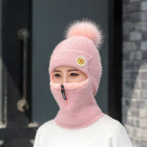 Women Cute Winter Hat Scarf Set