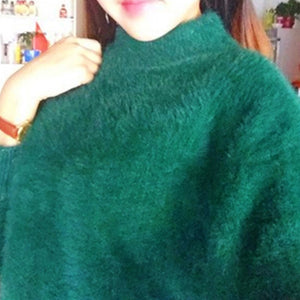 Loose Solid Color Knit Sweater