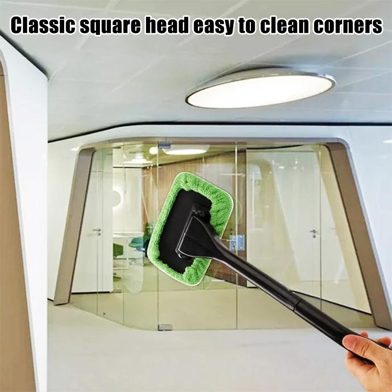 Windscreen Cleaner, with 2 reusable microfiber hood