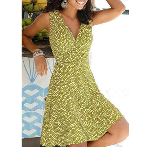 Print Sleeveless A-line Vacation Dresses