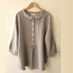 Women's Cotton Linen Seven Sleeve Shirt