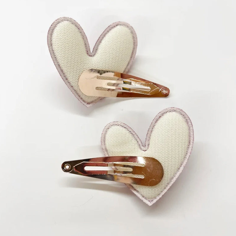 Velvet Heart Snap Clips